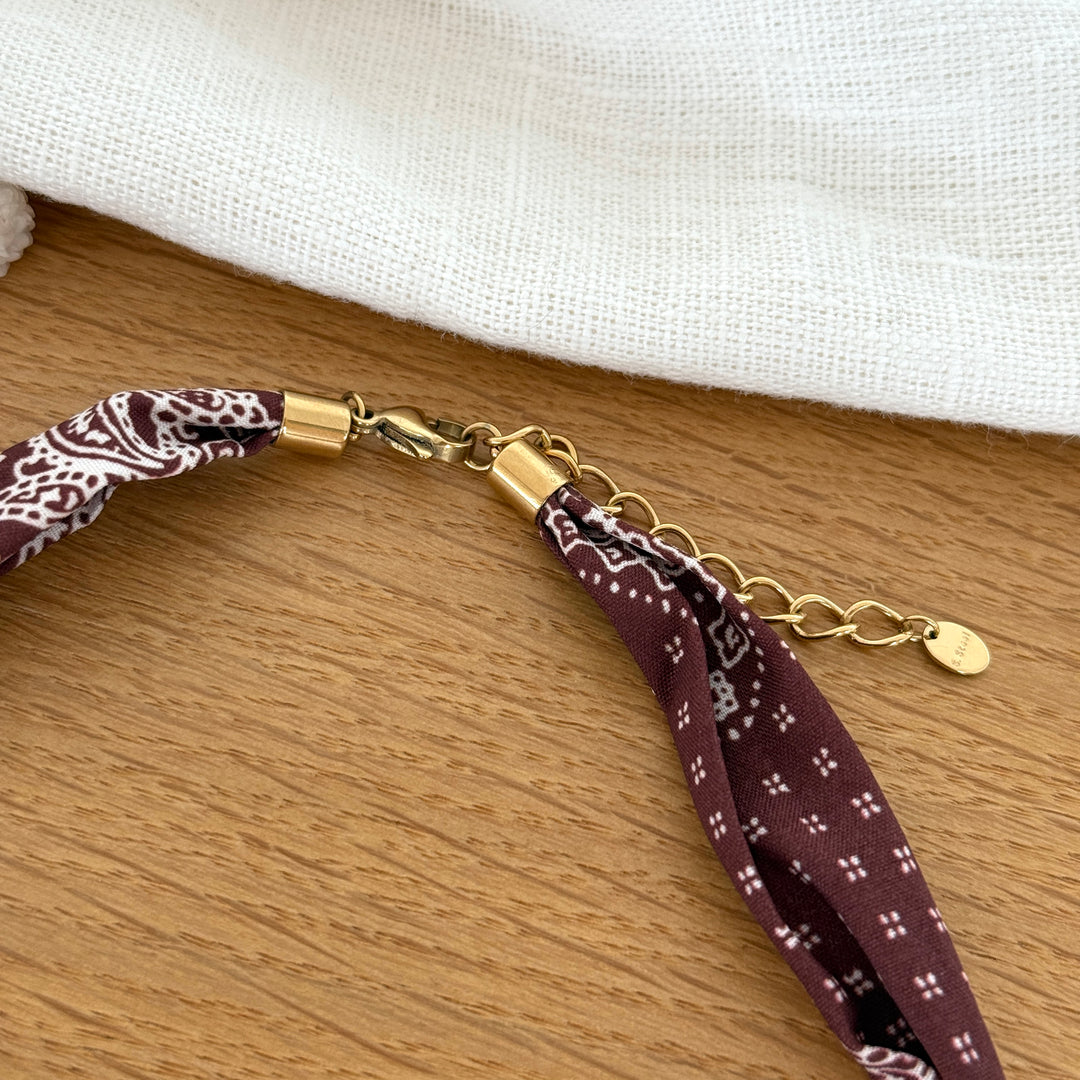 Collier bandana "Rick" acier