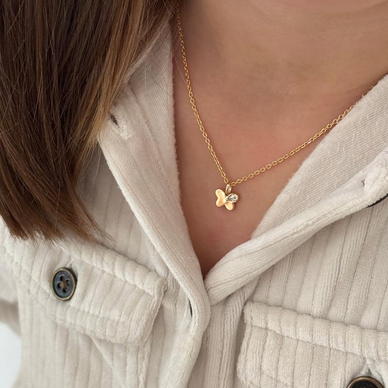 Collier "Papillon" enfant plaqué or-Colliers-instants-plaisirs-Instants Plaisirs | Bijoux