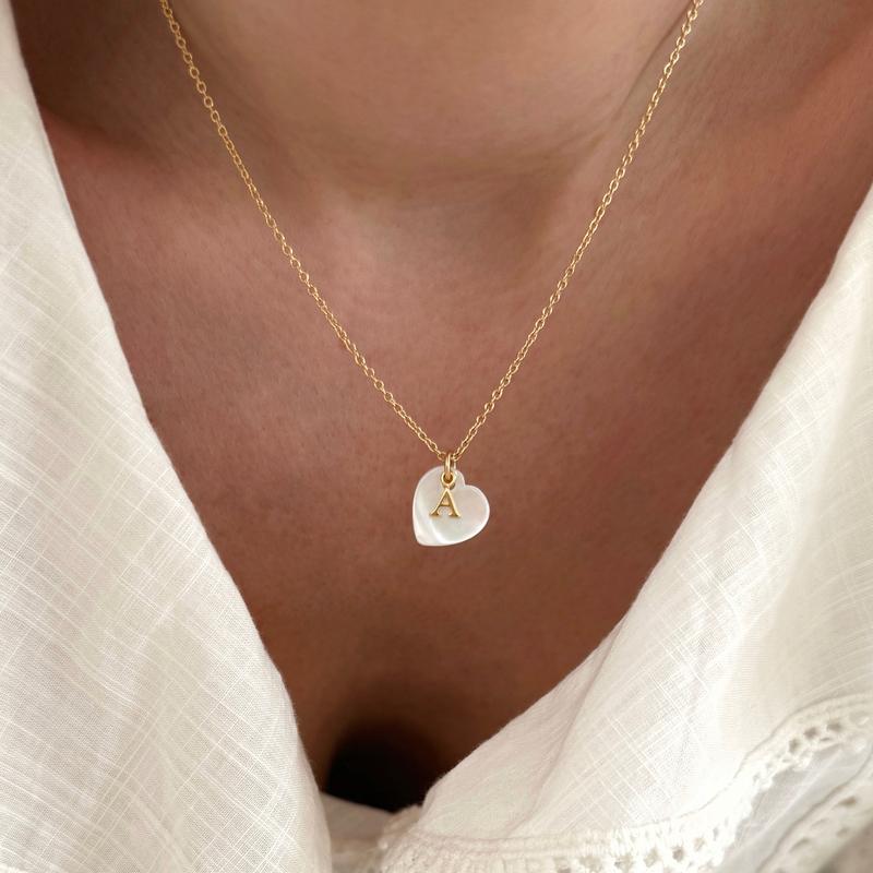 Collier initial "Sidonie" plaqué or-Colliers-instants-plaisirs-Chaîne classique 38cm-Instants Plaisirs | Bijoux
