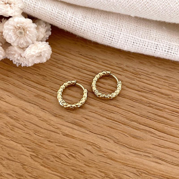 Créoles "Kesya" acier-Boucles d&