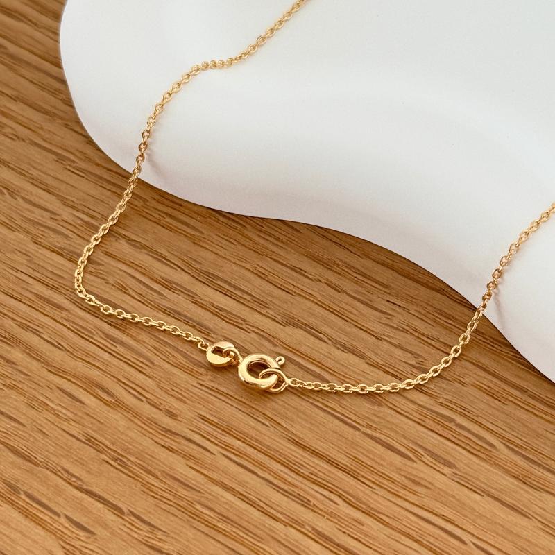 Collier initial "Sidonie" plaqué or-Colliers-instants-plaisirs-Chaîne classique 38cm-Instants Plaisirs | Bijoux