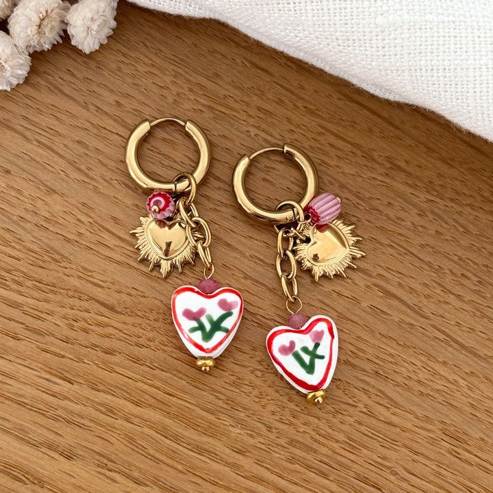 Créoles "Safia" acier