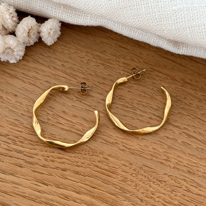 Créoles "Alaia" 30mm acier