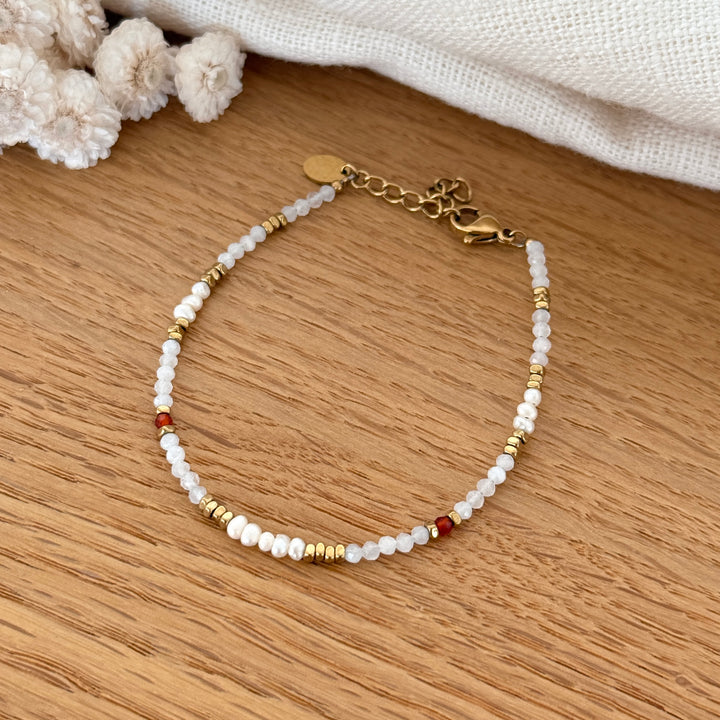 Bracelet "Dalia" blanc acier