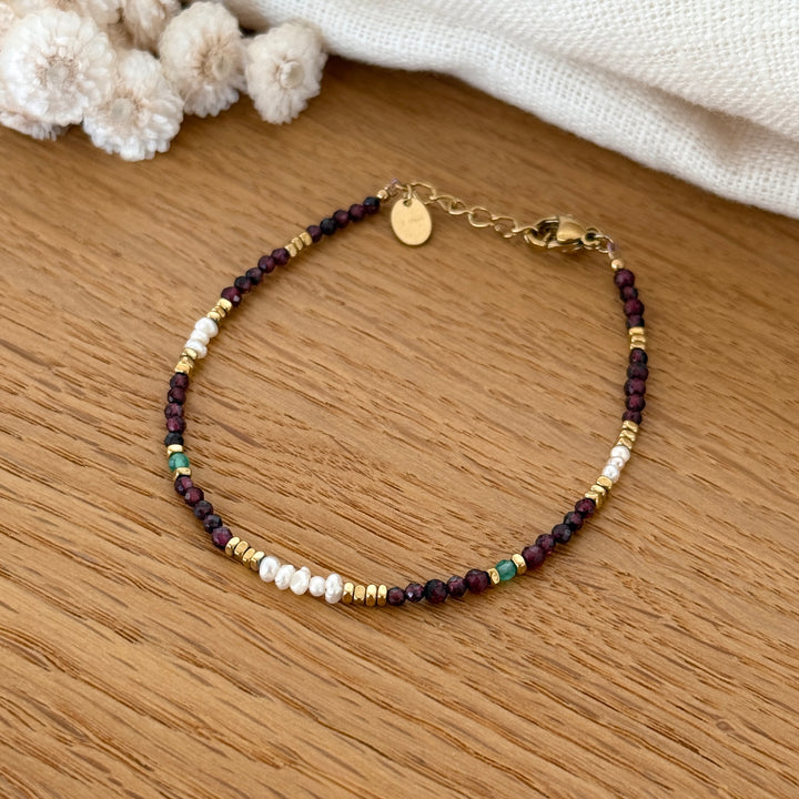 Bracelet "Dalia" agate acier