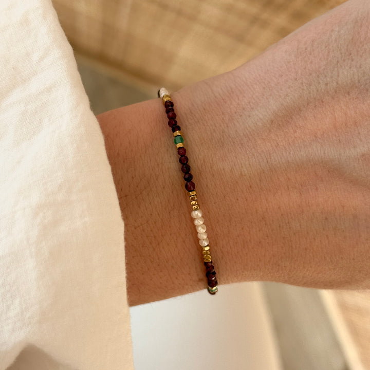 Bracelet "Dalia" agate acier