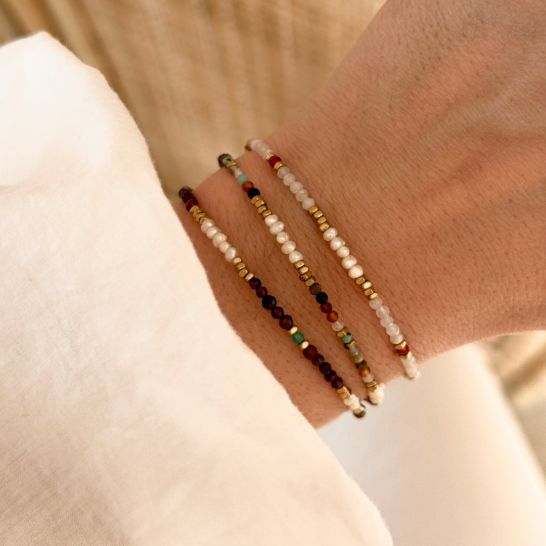 Bracelet "Dalia" blanc acier