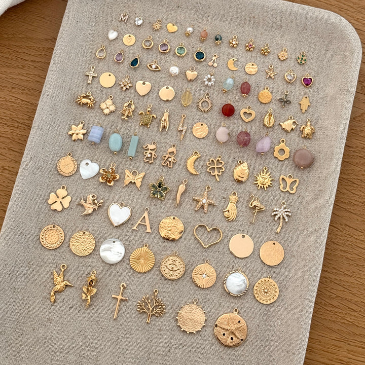 Collier charms personnalisable plaqué or TEST
