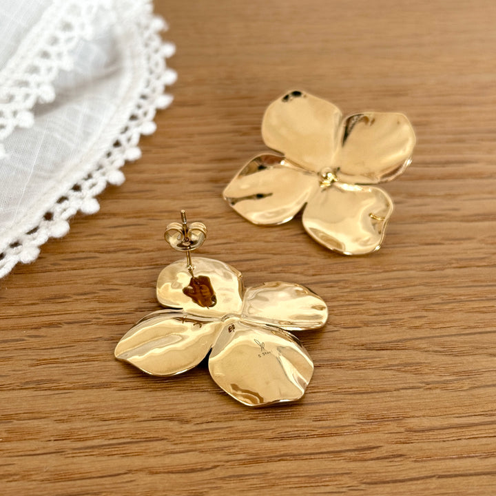 Boucles d'oreilles "Flore" acier