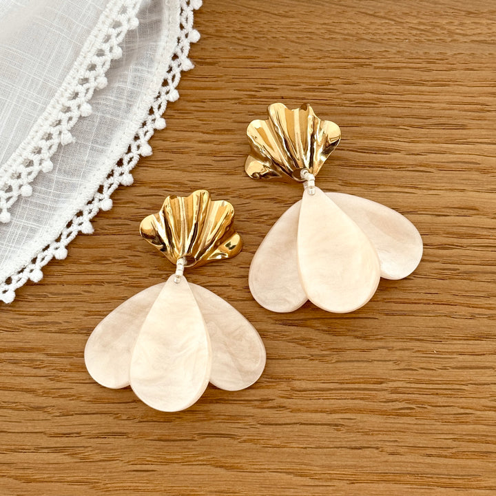 Boucles d'oreilles "Alizee" acier