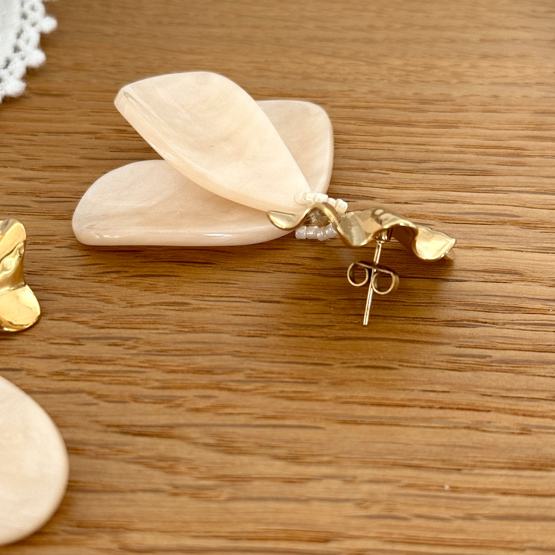 Boucles d'oreilles "Alizee" acier