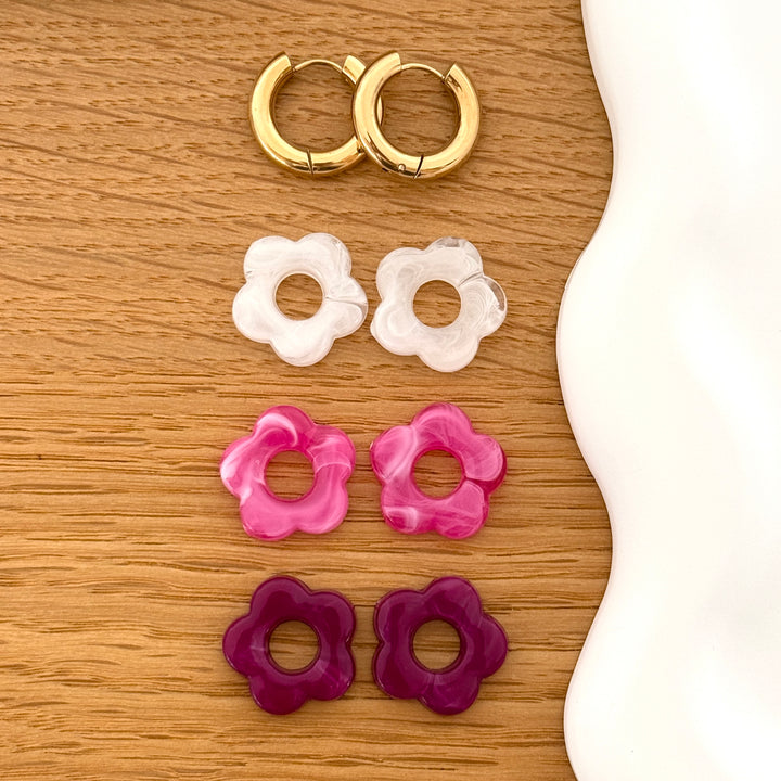 2 - Coffret créoles Flora acier