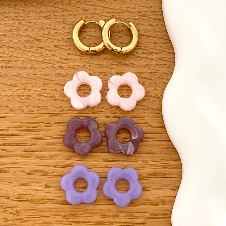 6 - Coffret créoles Flora acier