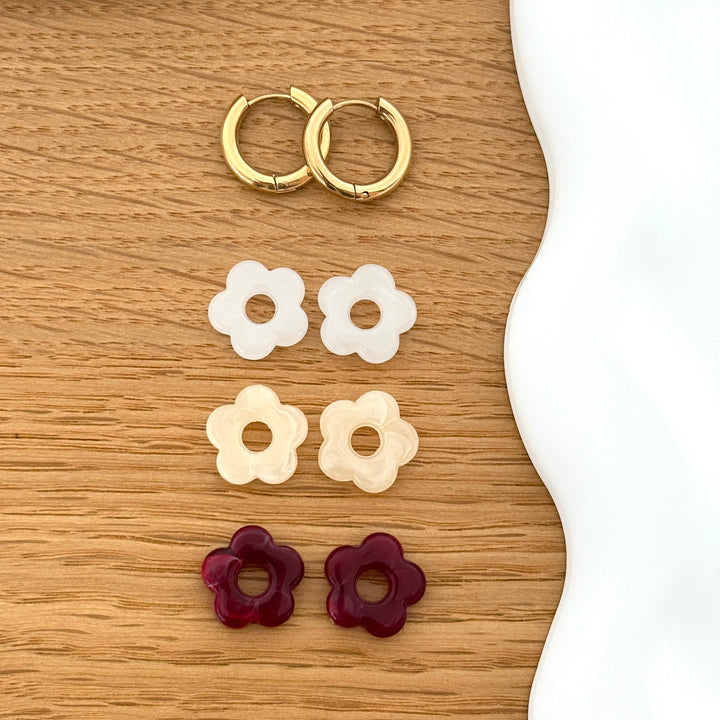 1 - Coffret créoles Mini Flora acier