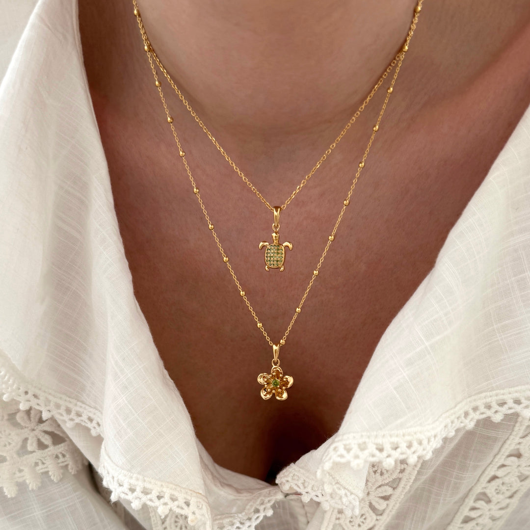 Collier "Maina" plaqué or