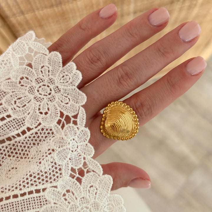 Bague "Oceane" acier