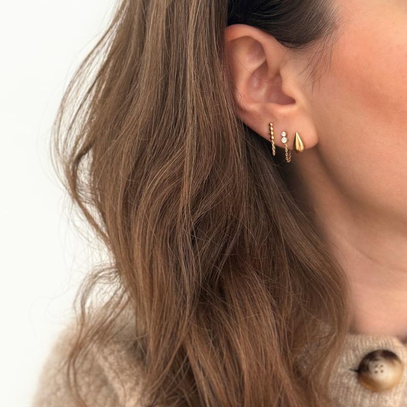 Boucles d'oreilles "Liv" plaqué or - Boucles en forme de petite goutte ...
