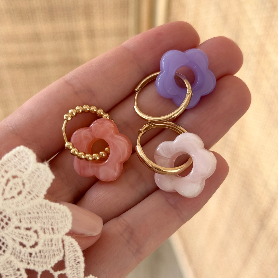 Maxi créoles "Lua" plaqué or