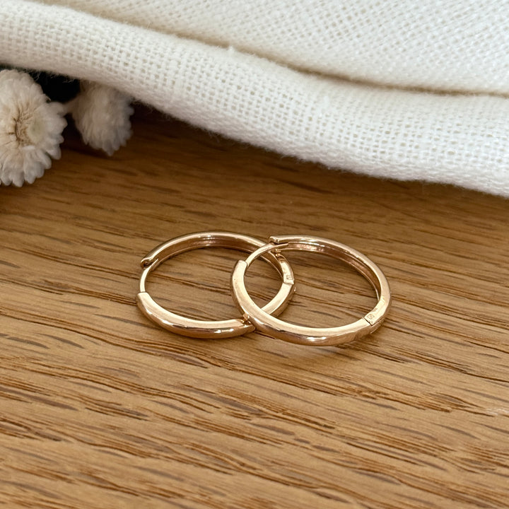 Maxi créoles "Lua" plaqué or