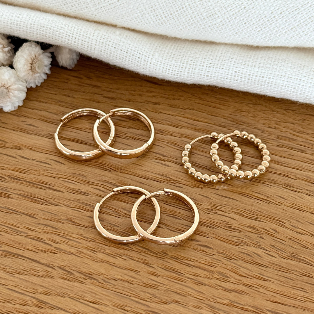 Maxi créoles "Lua" plaqué or