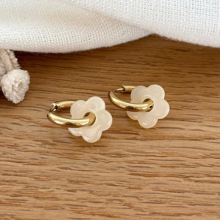 1 - Coffret créoles Mini Flora acier