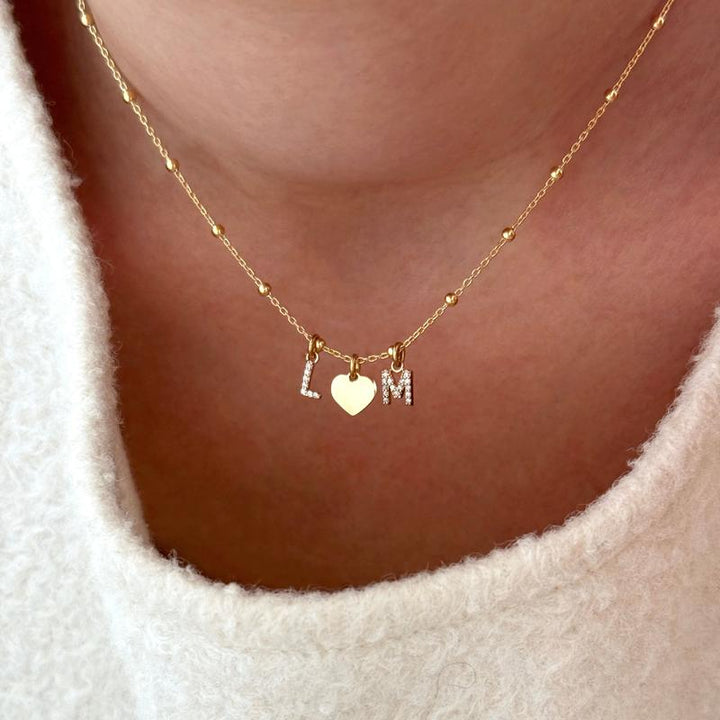 Collier "Luce" coeur plaqué or