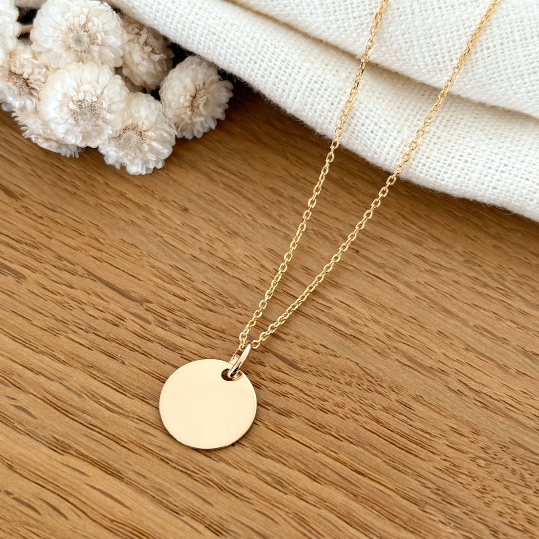 Collier "Médaille" 1,5cm plaqué or