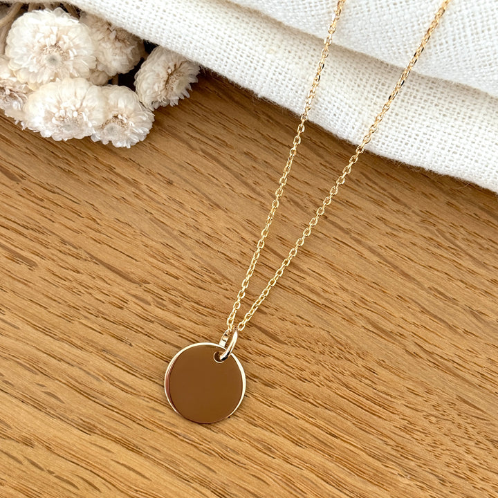 Collier "Médaille" 1,5cm plaqué or