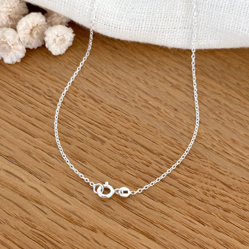 Collier "Médaille initial" argent-Colliers-instants-plaisirs-Sans Gravure-Chaîne classique 38cm-A-Instants Plaisirs | Bijoux