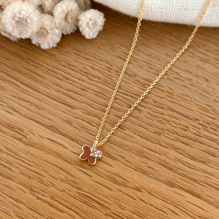 Collier "Papillon" enfant plaqué or-Colliers-instants-plaisirs-Instants Plaisirs | Bijoux