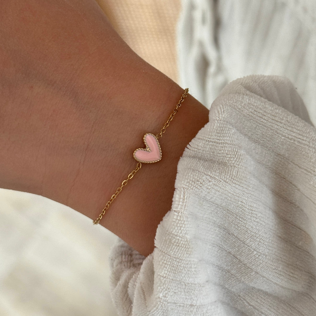 Bracelet "Louka" enfant acier-Bracelets-Instants Plaisirs • Bijoux-Rouge-Instants Plaisirs | Bijoux
