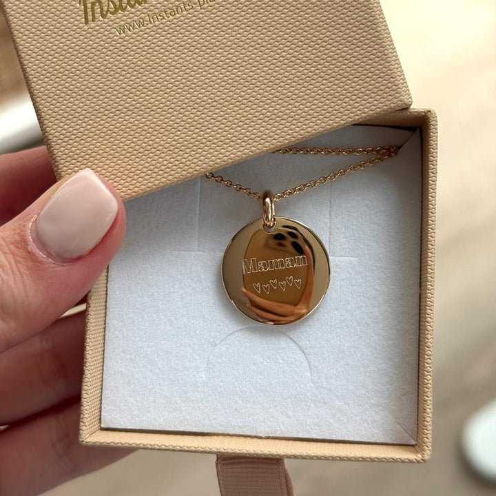 Collier "Maman" plaqué or