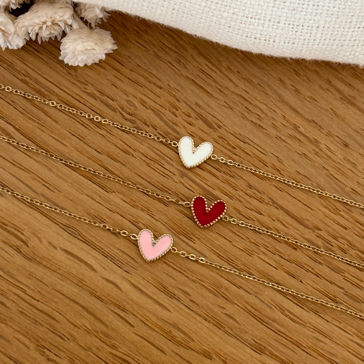 Bracelet "Louka" enfant acier-Bracelets-Instants Plaisirs • Bijoux-Rouge-Instants Plaisirs | Bijoux