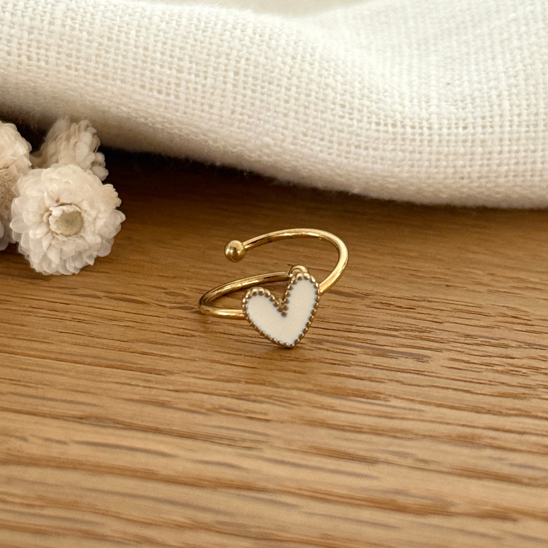 Bague "Louka" enfant acier-Bagues-Instants Plaisirs • Bijoux-Rouge-Instants Plaisirs | Bijoux
