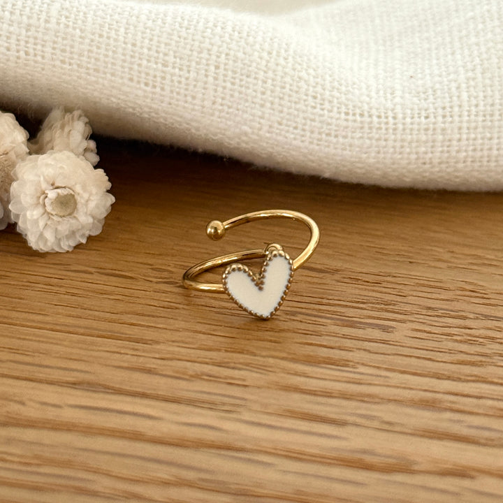 Bague "Louka" enfant acier-Bagues-Instants Plaisirs • Bijoux-Rouge-Instants Plaisirs | Bijoux