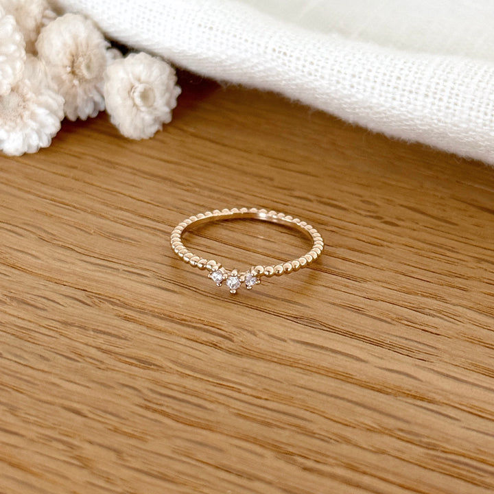 Bague "Eve" plaqué or