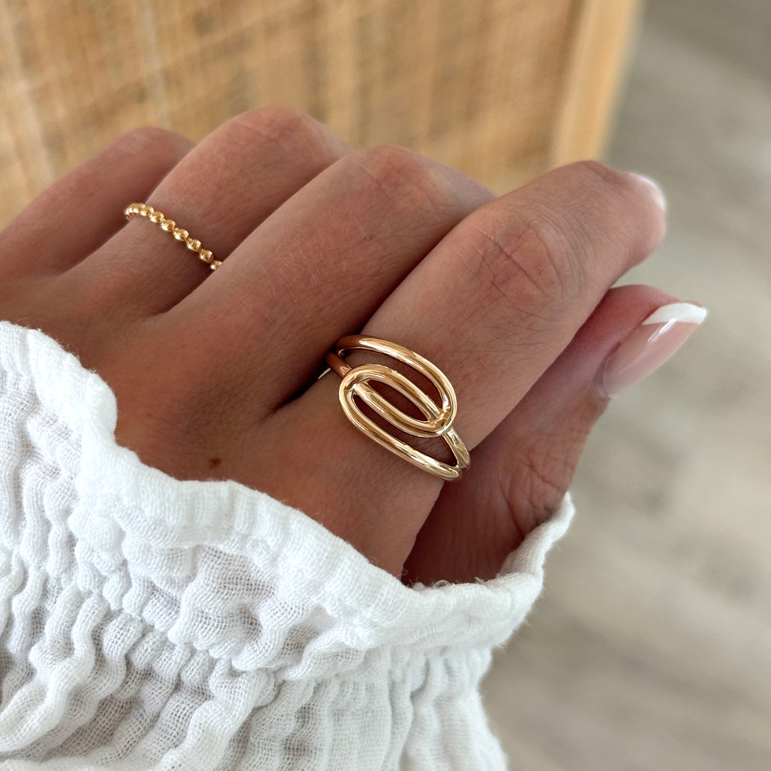 Bague "Romy" plaqué or