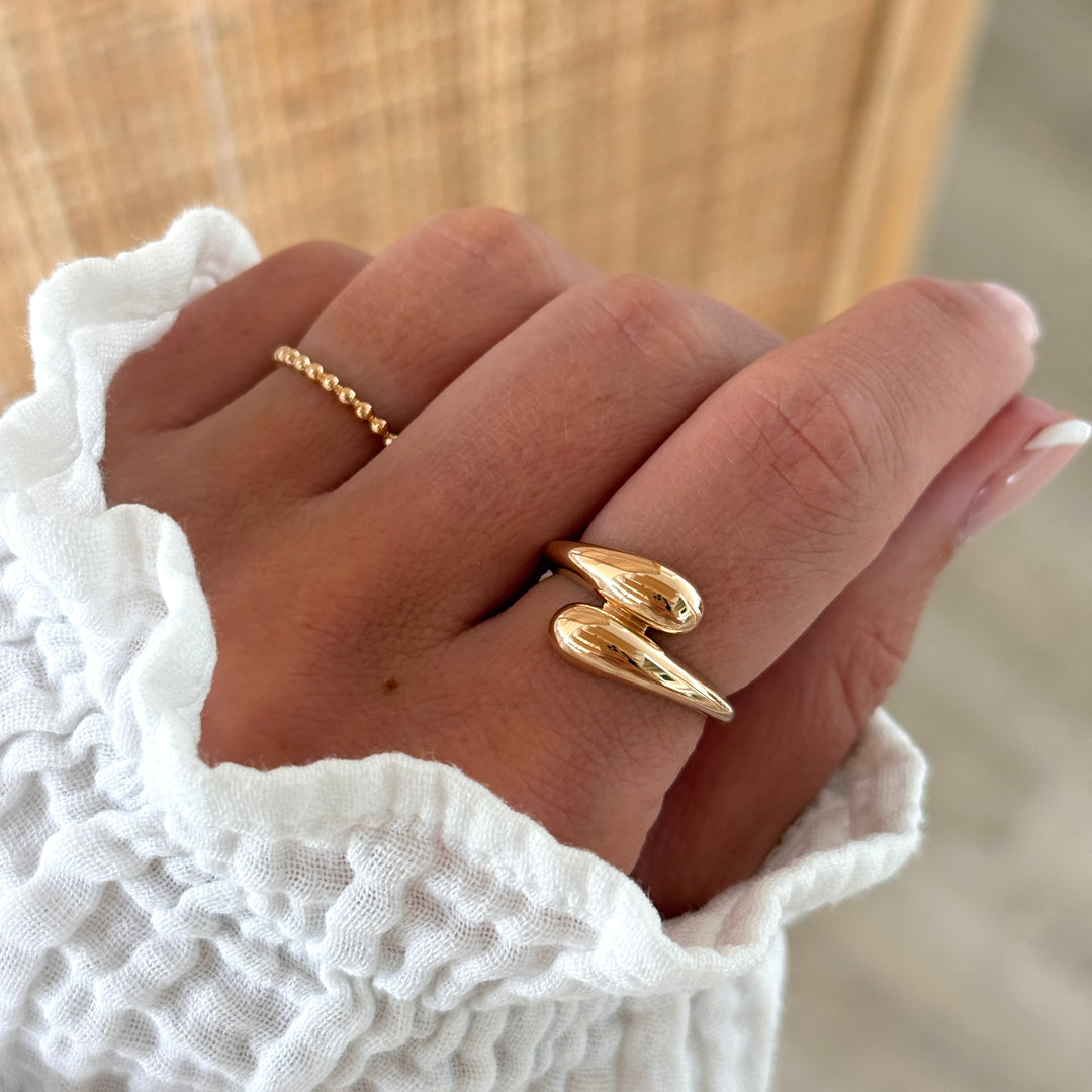 Bague "Gaby" plaqué or
