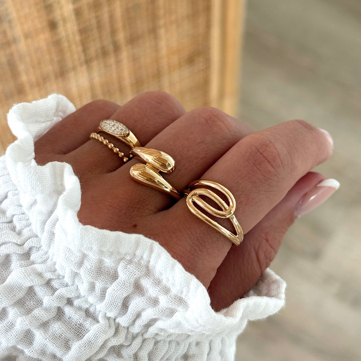 Bague "Romy" plaqué or
