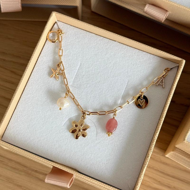 Collier charms personnalisable plaqué or