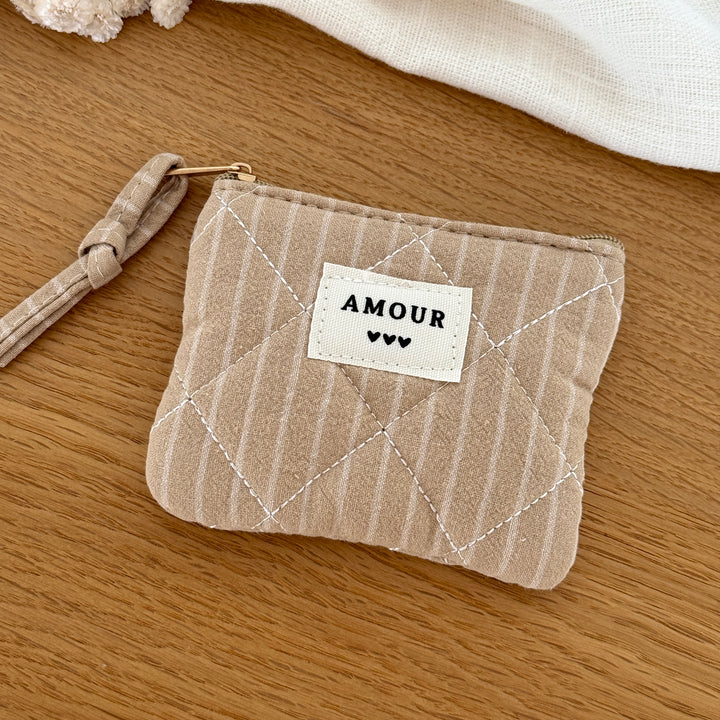 Petite Pochette Amour - taupe