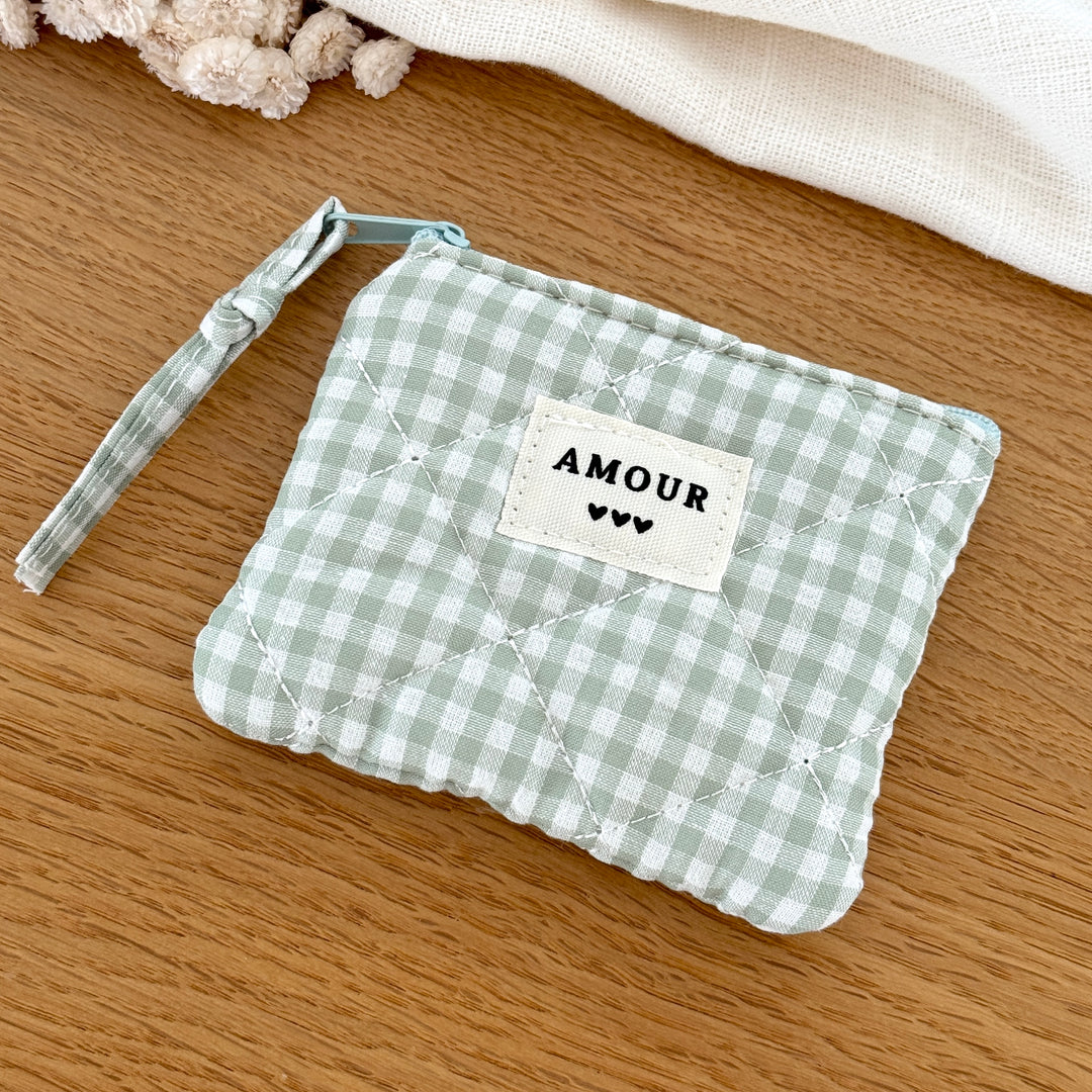 Petite Pochette Amour - vert d&