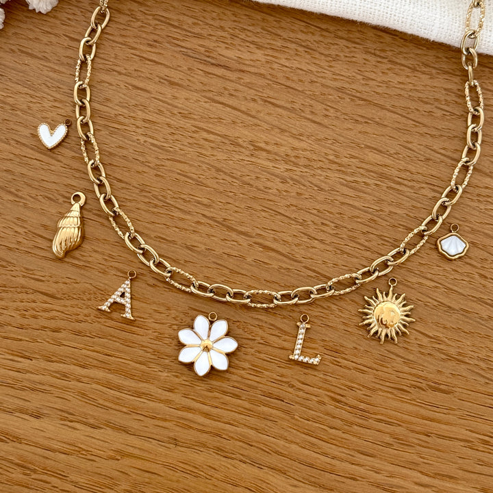 Collier charms personnalisable acier