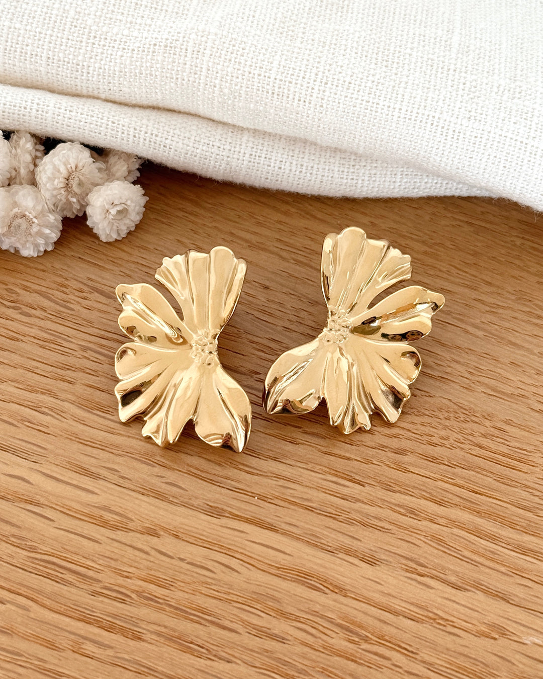 Boucles d'oreilles "Florane" acier