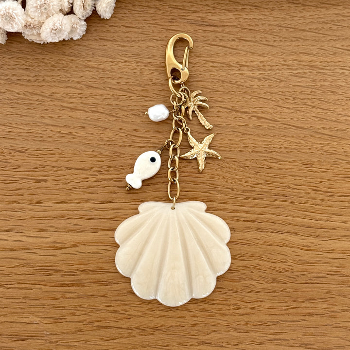 Bijou de sac "Coquillage" acier