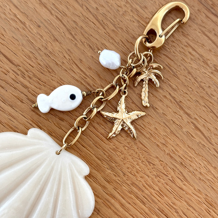 Bijou de sac "Coquillage" acier