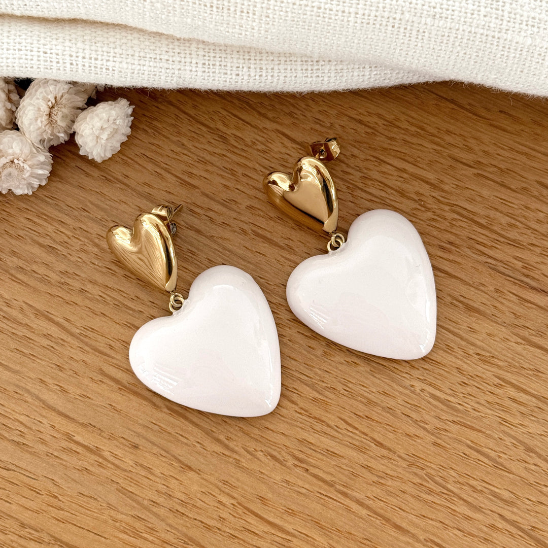 Boucles d'oreilles "Chloé" acier