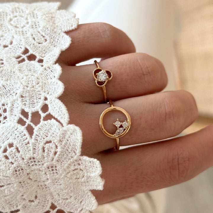 Bague "Faiza" plaqué or