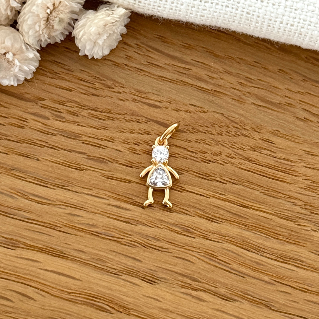 Pendentif "Fille" plaqué or