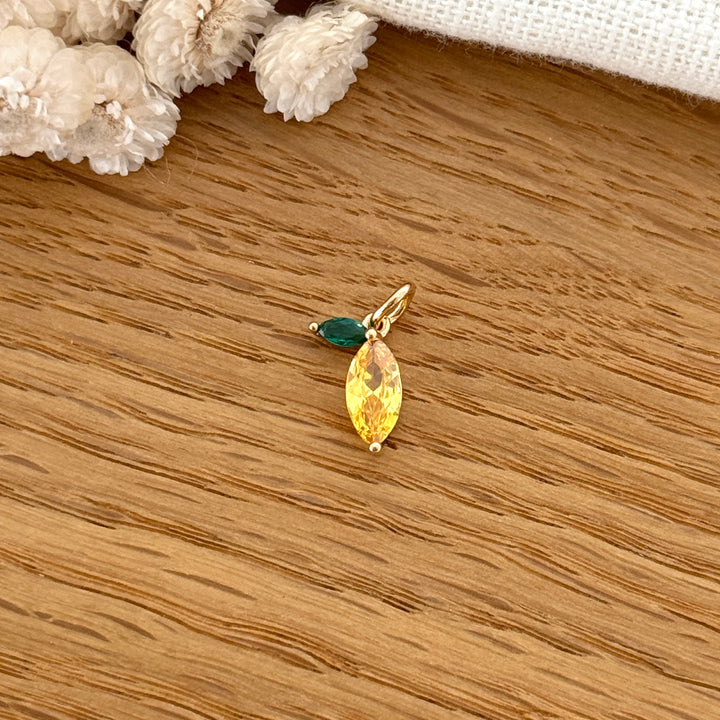 Pendentif "Citron" plaqué or